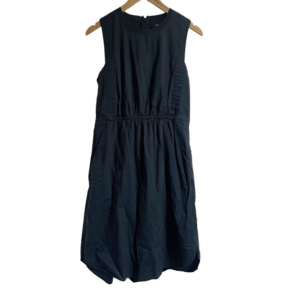 Madewell Navy Blue Lakeshore Midi Dress Size 10 Sleeveless Crew Neck